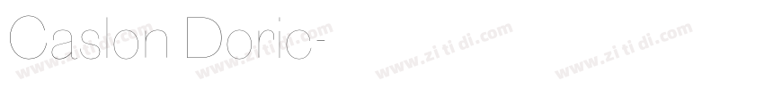 Caslon Doric字体转换